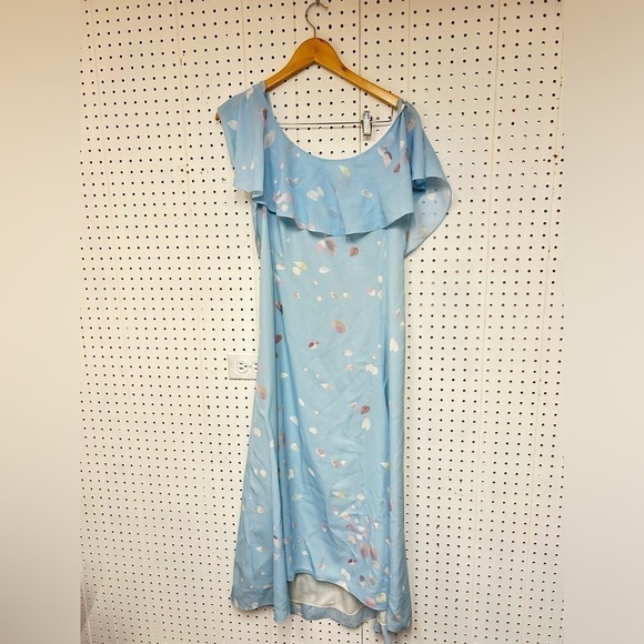 Theory Ruffled Dress in Floral Silk - Picture 4 of 8